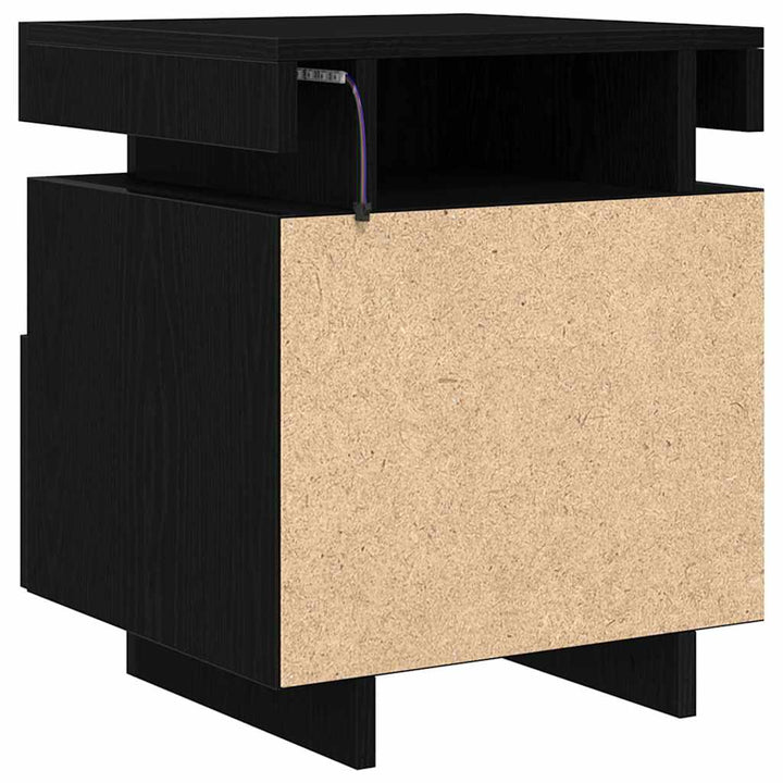 Natskab med skuffe Sort eg 40 x 39 x 48,5 cm Konstrueret træ