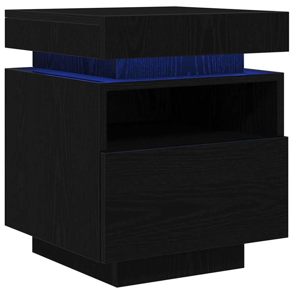 Natskab 2 pcs Sort eg 40 x 39 x 48,5 cm Konstrueret træ