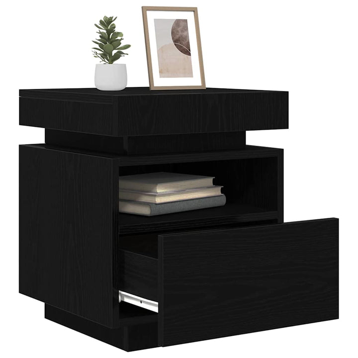Natskab 2 pcs Sort eg 40 x 39 x 48,5 cm Konstrueret træ