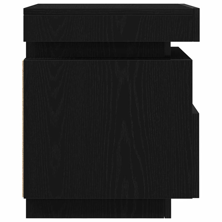 Natskab 2 pcs Sort eg 40 x 39 x 48,5 cm Konstrueret træ