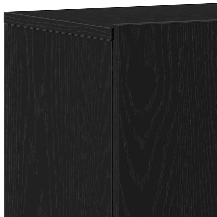 TV-skabe 2 stk. sort eg 120x30x41 cm konstrueret træ