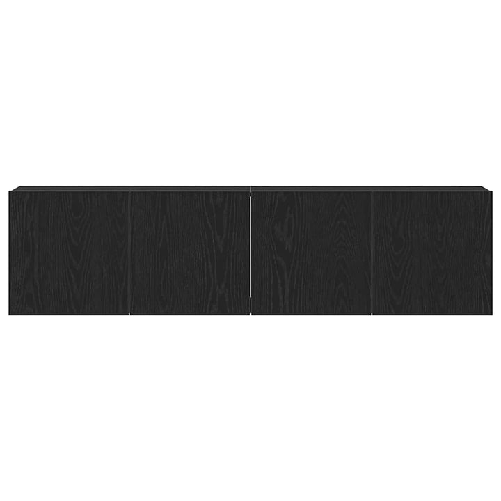 TV-skabe 2 stk. sort eg 160x30x41 cm konstrueret træ