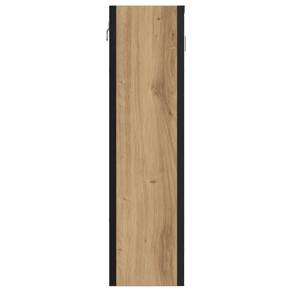 badeværelsesskab + spejl 60x16x60 cm konstrueret træ kunsteg