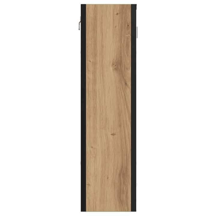 badeværelsesskab + spejl 60x16x60 cm konstrueret træ kunsteg