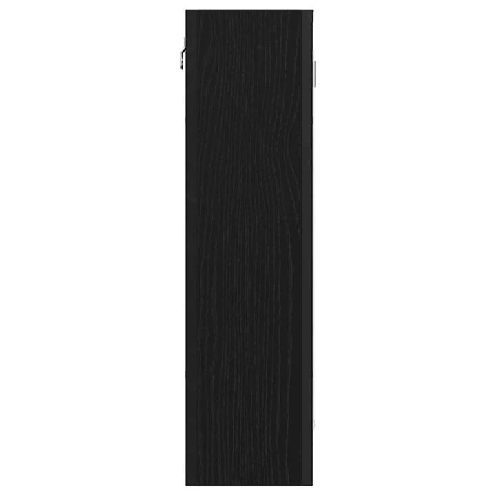 spejlskab til badeværelset sort egetræ 60x16x60 cm konstrueret træ