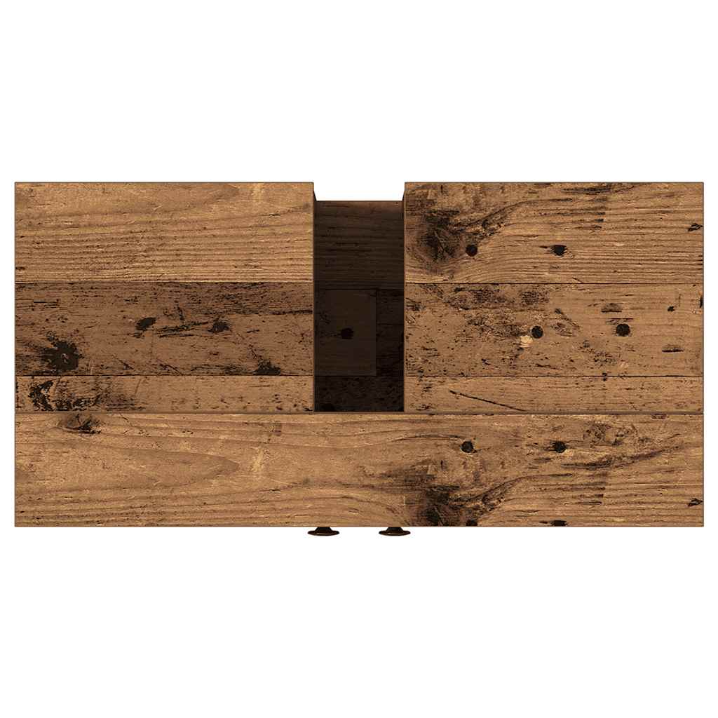 underskab til håndvask 60x30x60 cm konstrueret træ antikt træ