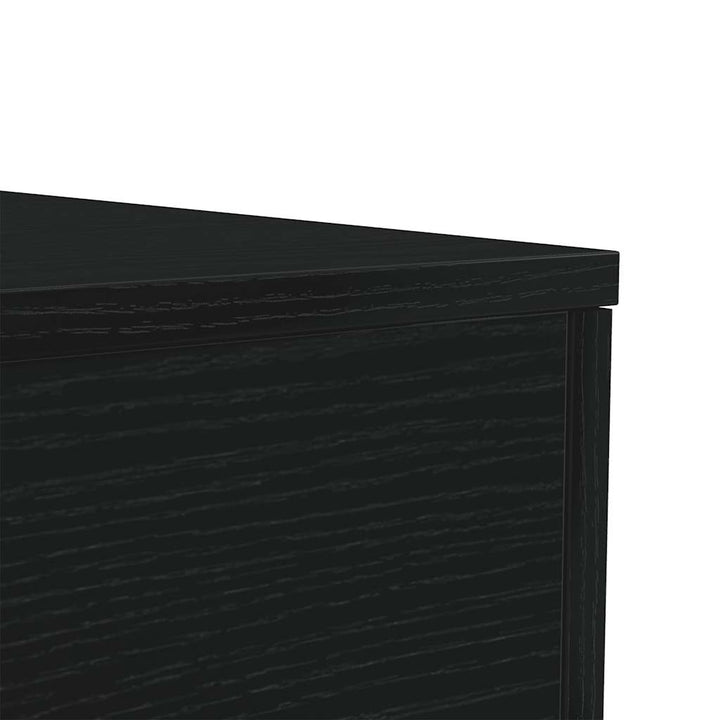 sofabord med LED-lys 50x50x40 cm sort egetræsfarve