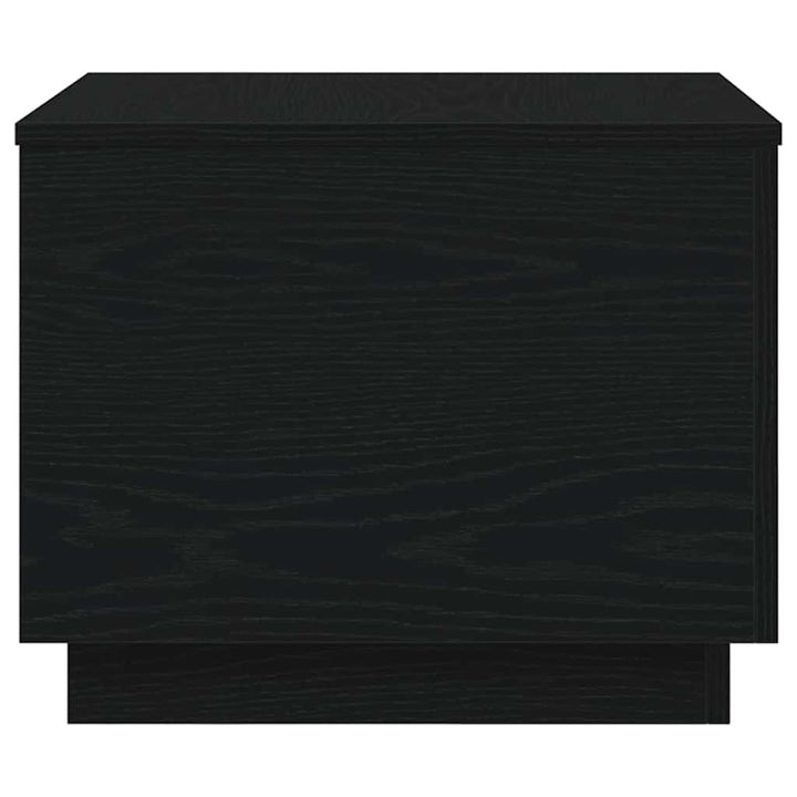 sofabord med LED-lys 50x50x40 cm sort egetræsfarve