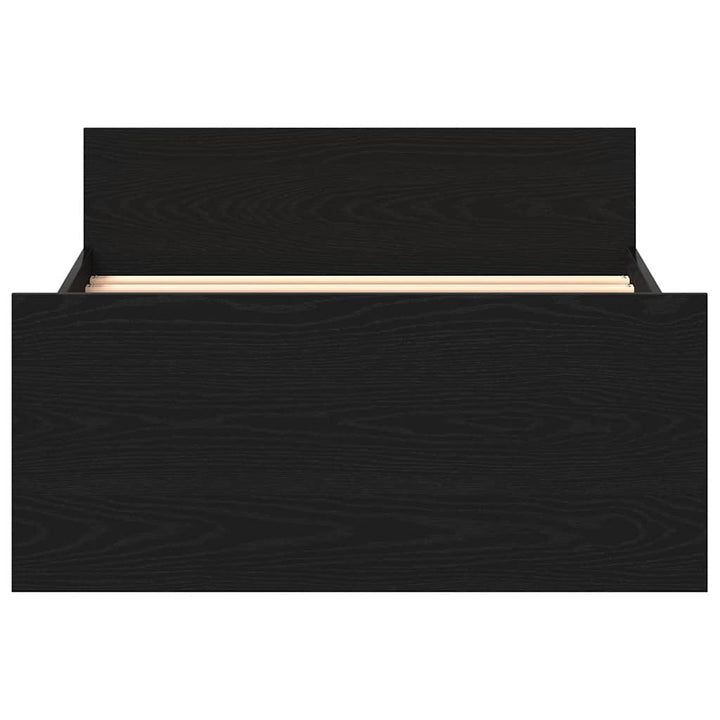 sengeramme 75x190 cm uden madras konstrueret træ sort eg