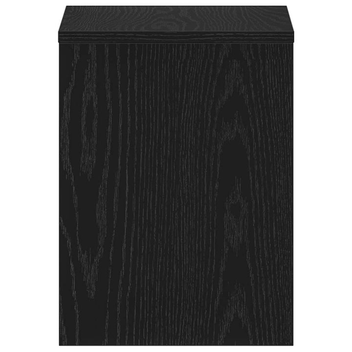 sengeborde 2 stk. 40x30x40 cm konstrueret træ sort egetræsfarve