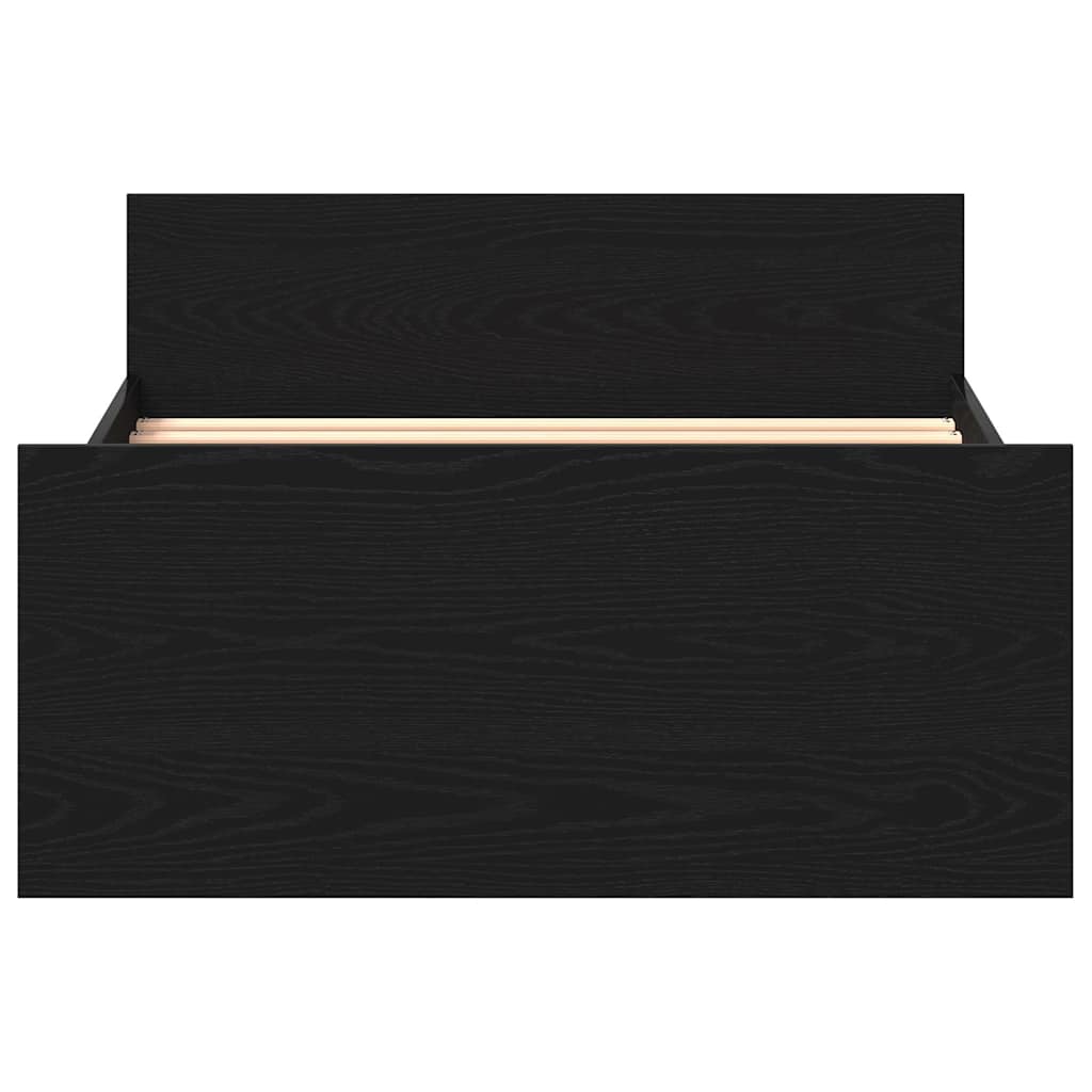 sengeramme 90x200 cm uden madras konstrueret træ sort eg