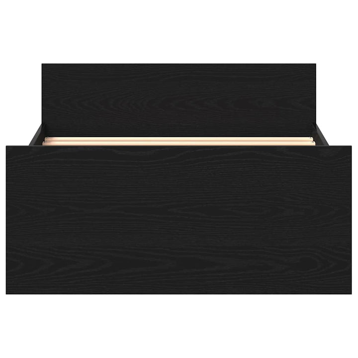 sengeramme 90x200 cm uden madras konstrueret træ sort eg