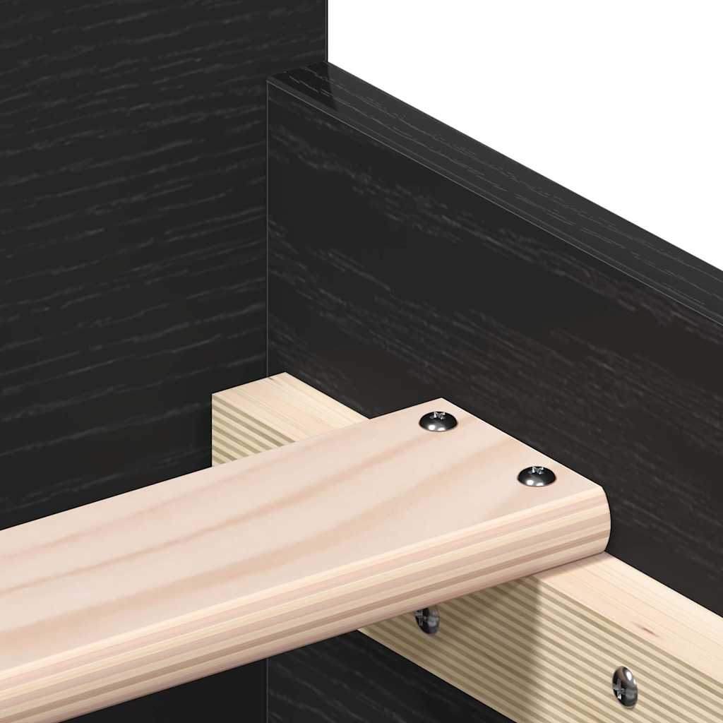 sengeramme 90x200 cm uden madras konstrueret træ sort eg