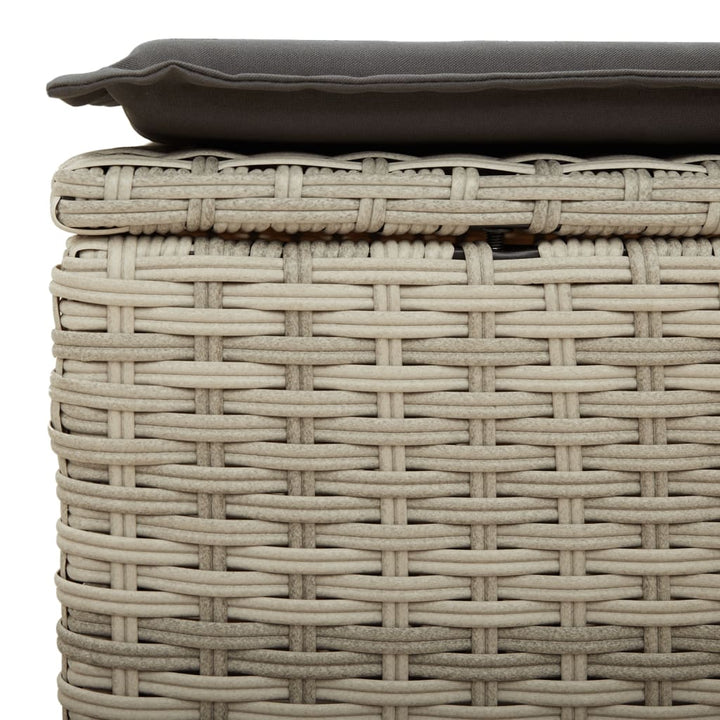 sofasæt til haven 4 dele med hynder polyrattan lysegrå
