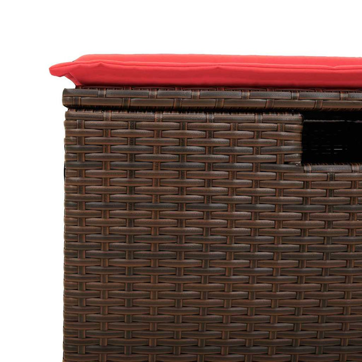 sofasæt til haven 4 dele med hynder polyrattan brun