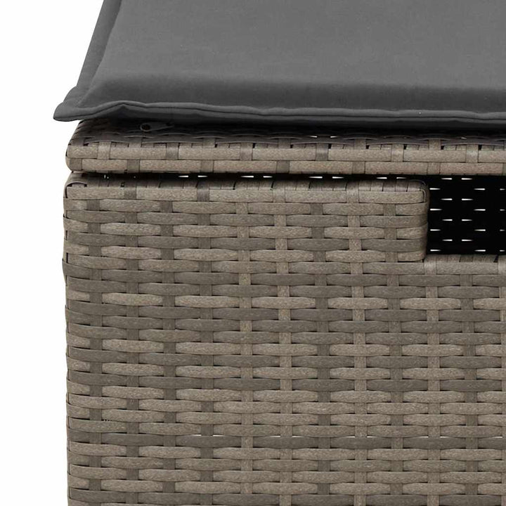 sofasæt til haven 8 dele med hynder polyrattan grå