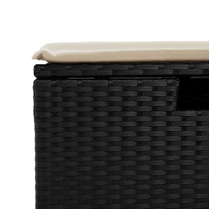 sofasæt til haven 9 dele med hynder polyrattan sort