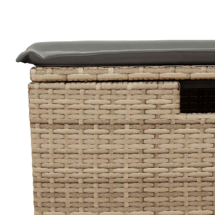 sofasæt til haven 9 dele med hynder polyrattan beige