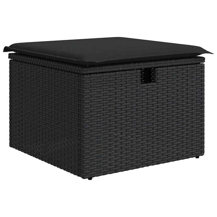 sofasæt til haven 4 dele med hynder polyrattan sort