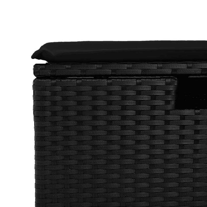 sofasæt til haven 4 dele med hynder polyrattan sort