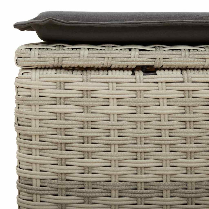sofasæt til haven 4 dele med hynder polyrattan lysegrå
