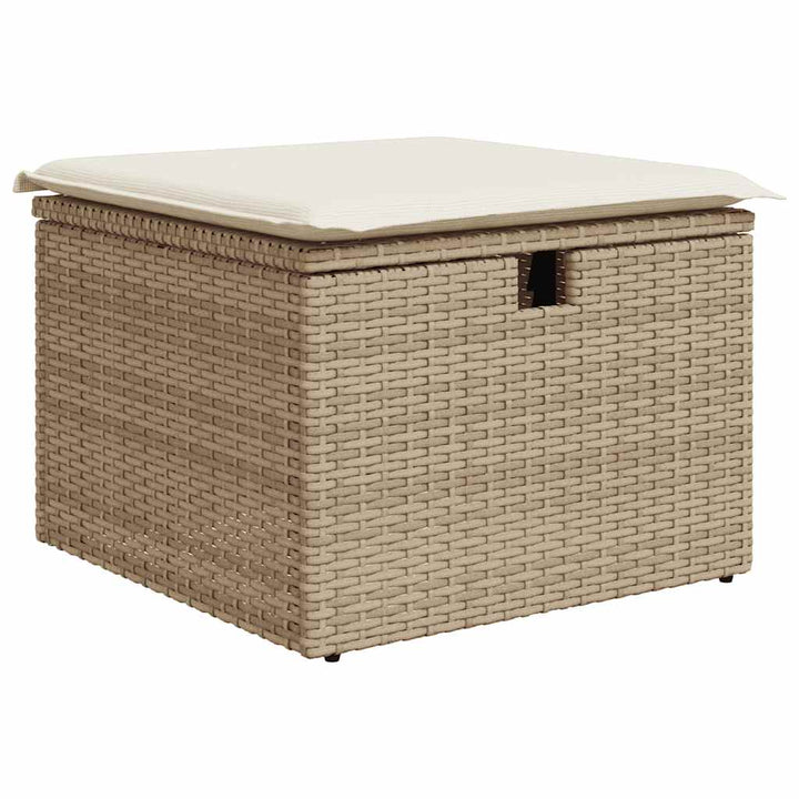 sofasæt til haven 4 dele med hynder polyrattan beige
