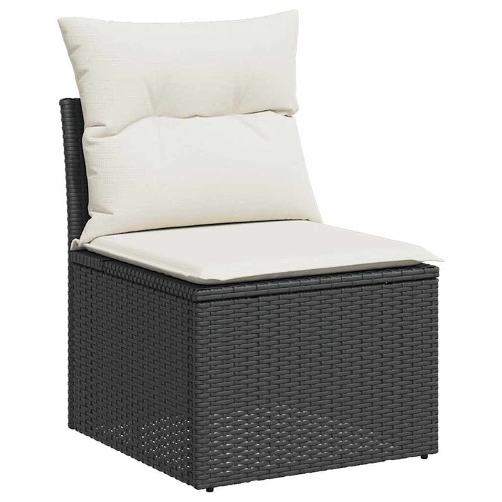 sofasæt til haven 8 dele med hynder polyrattan sort