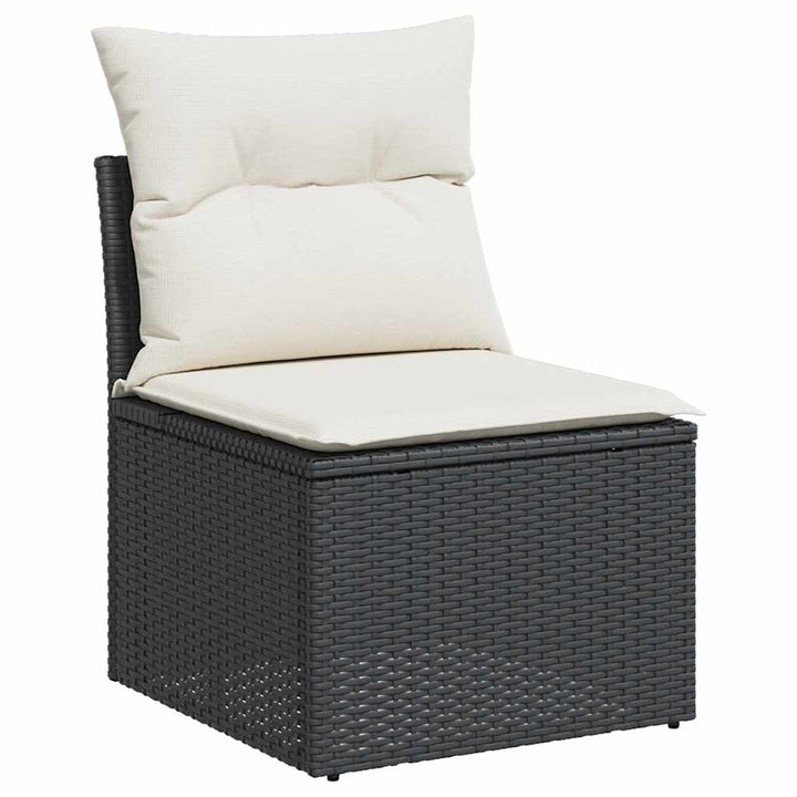 sofasæt til haven 8 dele med hynder polyrattan sort