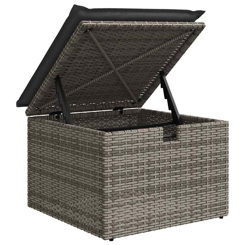 sofaesæt til haven 7 dele med hynder polyrattan grå