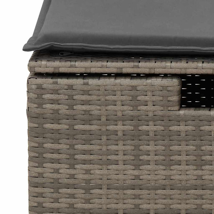 sofasæt til haven 4 dele med hynder polyrattan grå