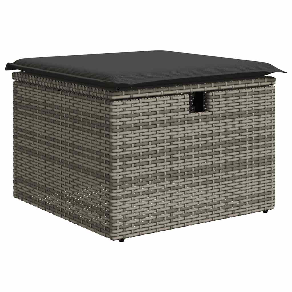 sofaesæt til haven 7 dele med hynder polyrattan grå