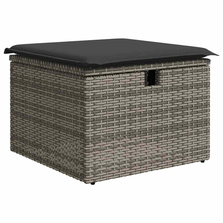 sofasæt til haven 8 dele med hynder polyrattan grå
