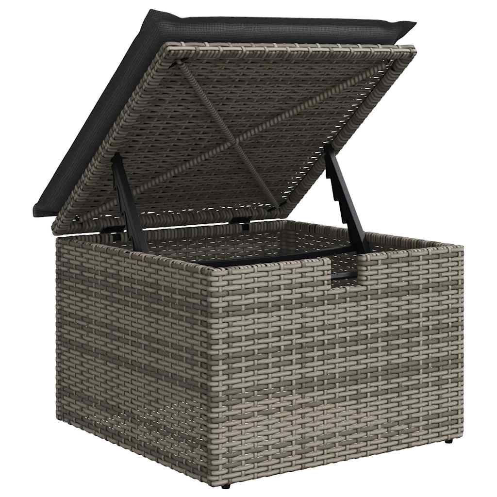 sofasæt til haven 8 dele med hynder polyrattan grå