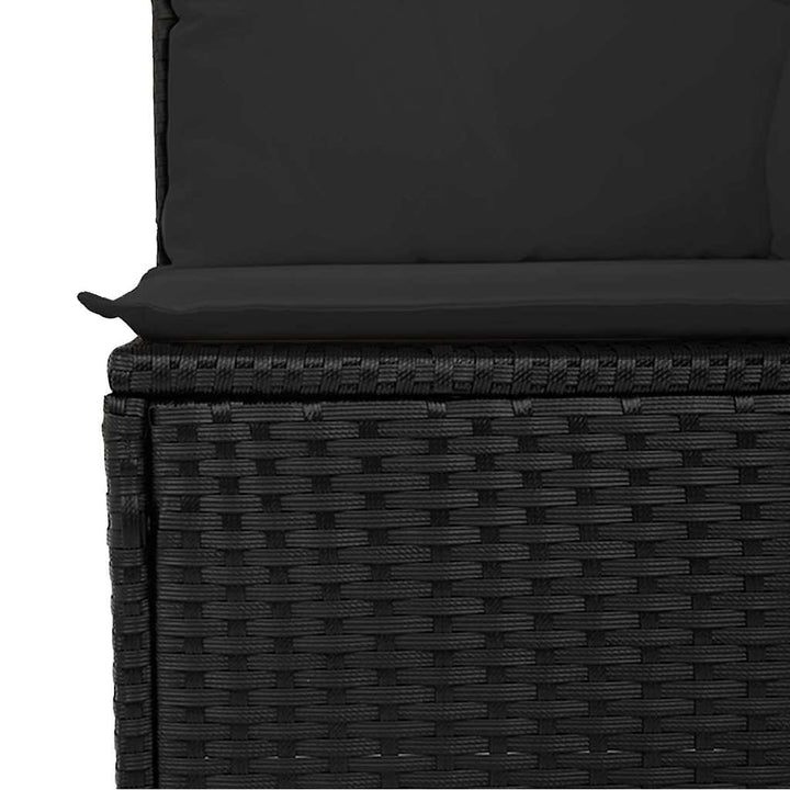 sofasæt til haven 4 dele med hynder polyrattan sort