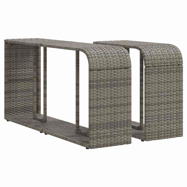 sofasæt til haven 10 dele med hynder polyrattan grå