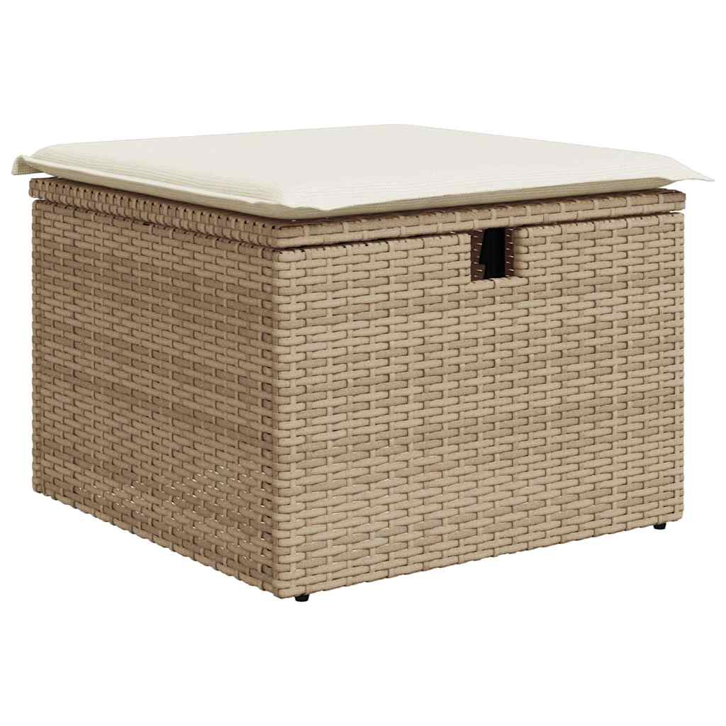 sofasæt til haven 11 dele med hynder polyrattan beige