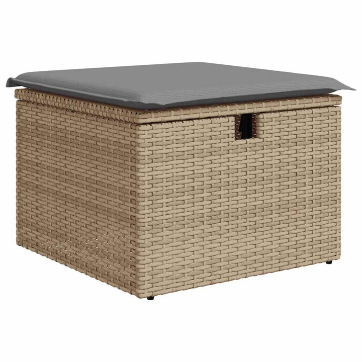 sofasæt til haven 8 dele med hynder polyrattan beige