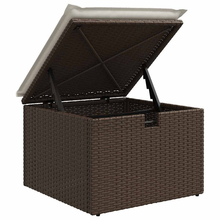 sofasæt til haven 8 dele med hynder polyrattan brun