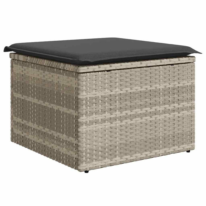 sofasæt til haven 8 dele med hynder polyrattan lysegrå