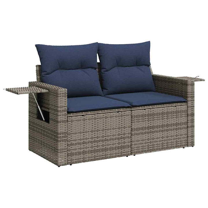 sofasæt til haven 5 dele med hynder polyrattan grå