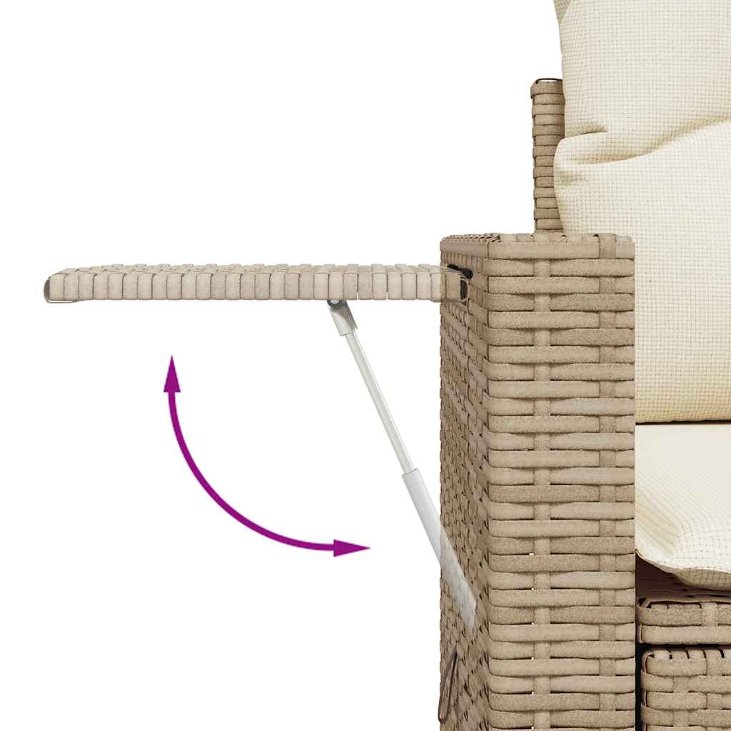 sofasæt til haven 11 dele med hynder polyrattan beige