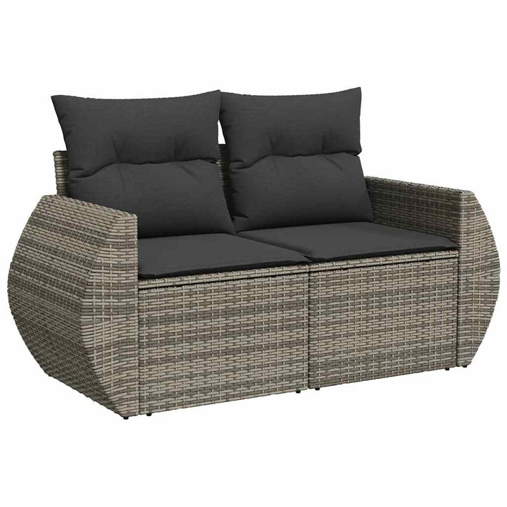 sofaesæt til haven 7 dele med hynder polyrattan grå