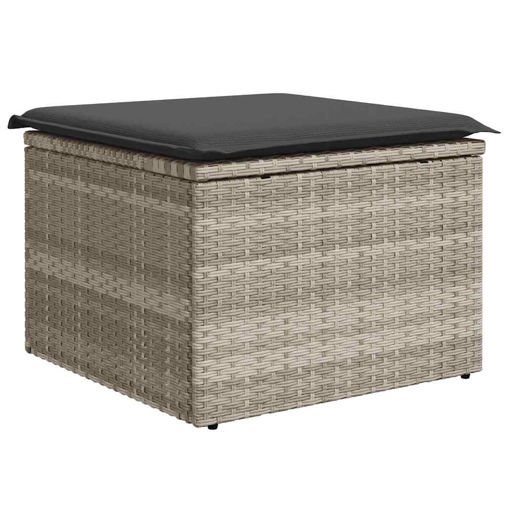 sofasæt til haven 8 dele med hynder polyrattan lysegrå