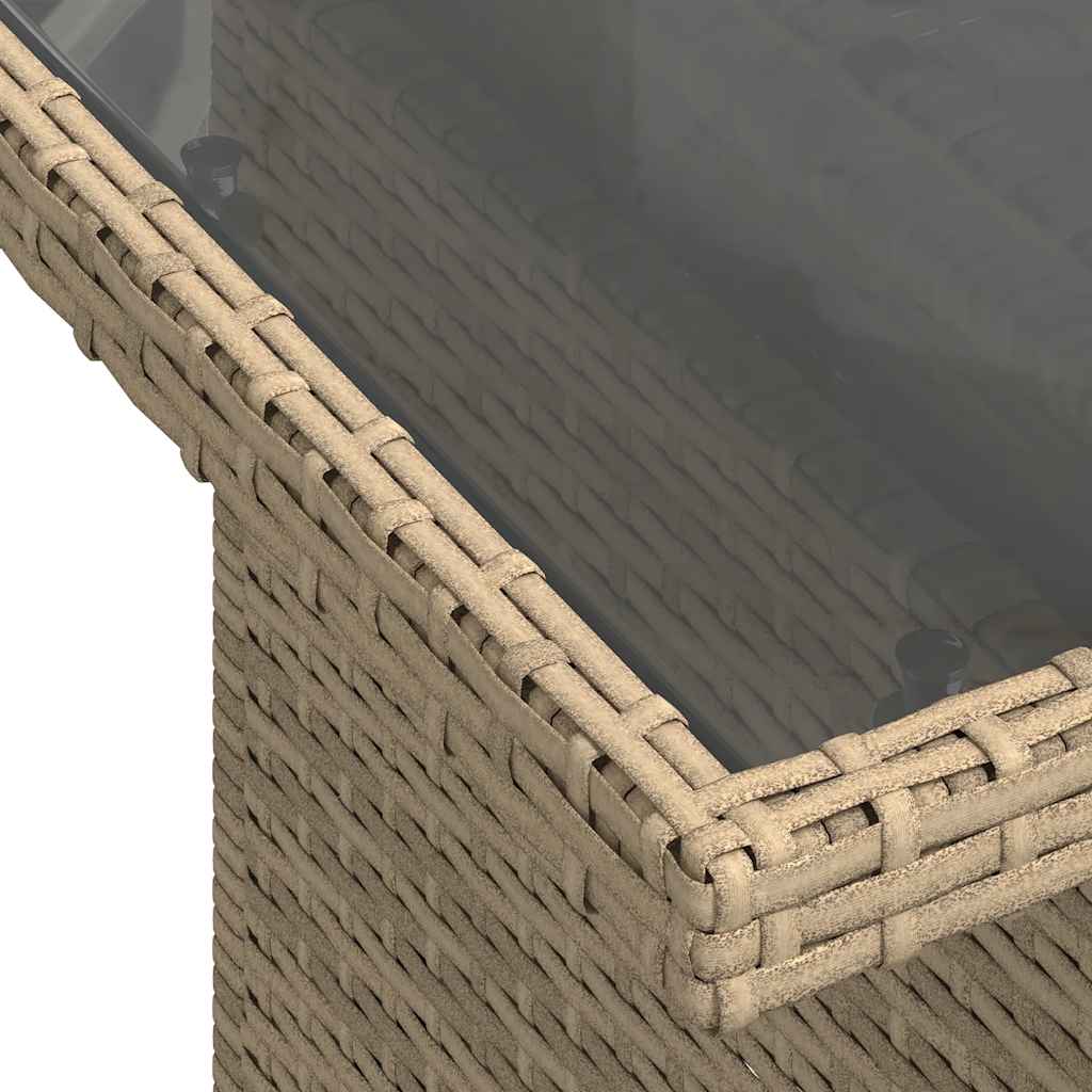 sofasæt til haven 7 dele med hynder polyrattan beige