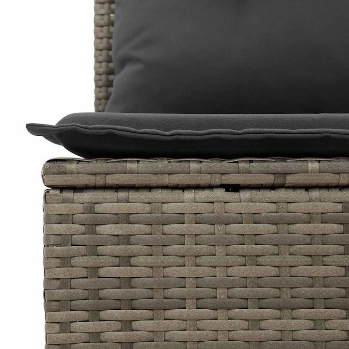sofaesæt til haven 7 dele med hynder polyrattan grå