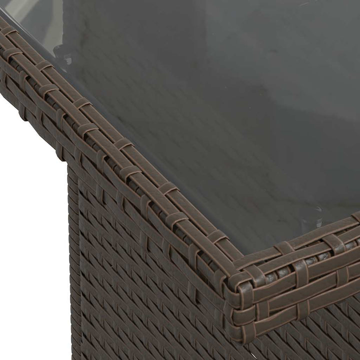 sofasæt til haven 6 dele med hynder polyrattan akacietræ brun