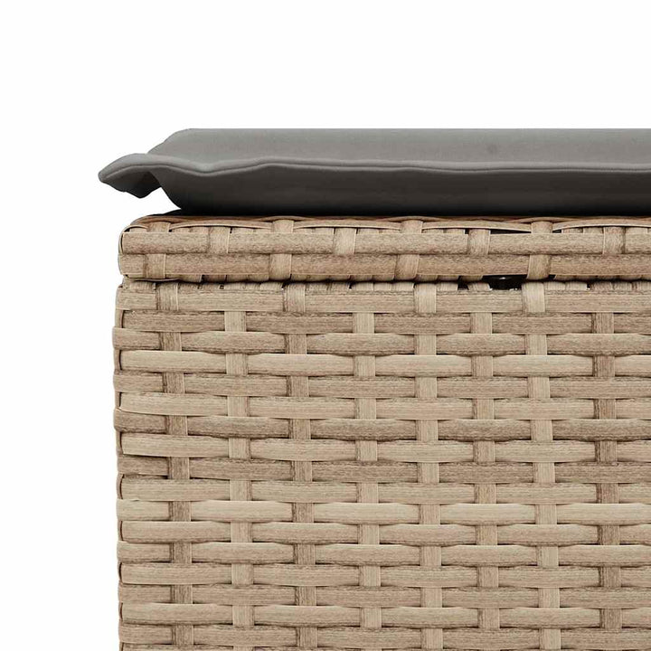 sofasæt til haven 7 dele med hynder polyrattan beige