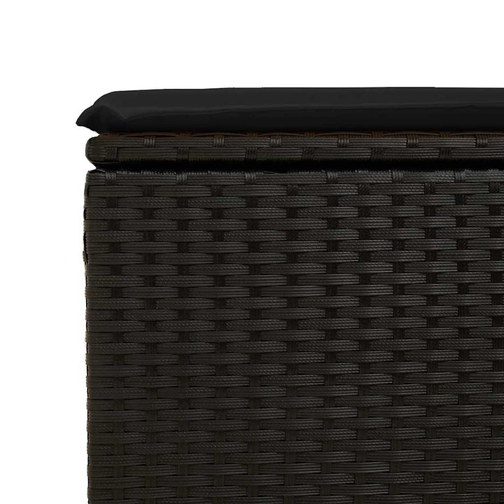 sofasæt til haven 9 dele med hynder polyrattan sort