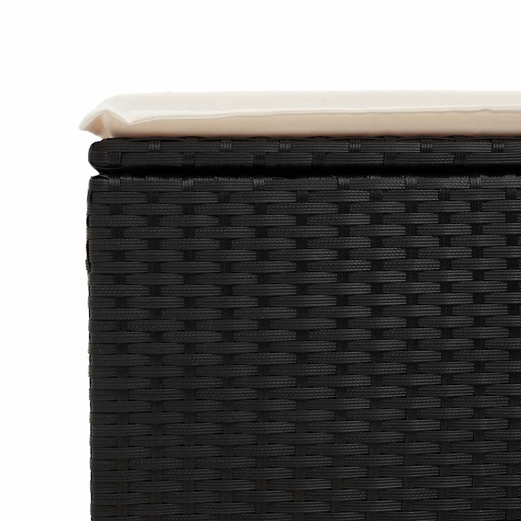 sofasæt til haven 9 dele med hynder polyrattan sort
