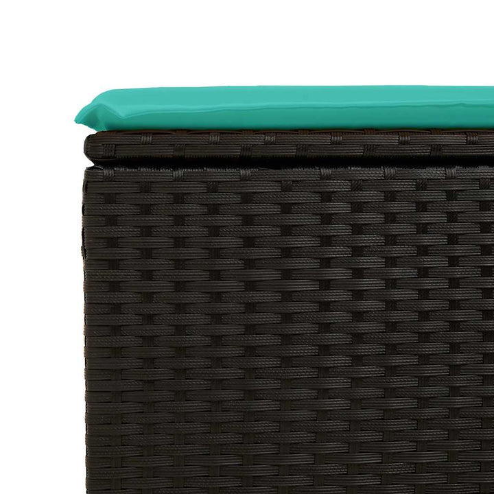 sofasæt til haven 6 dele med hynder polyrattan sort